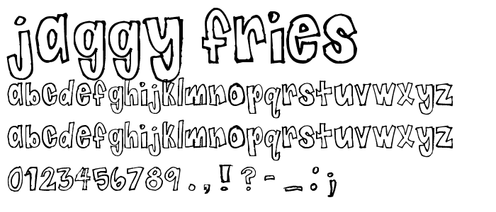 Jaggy Fries font
